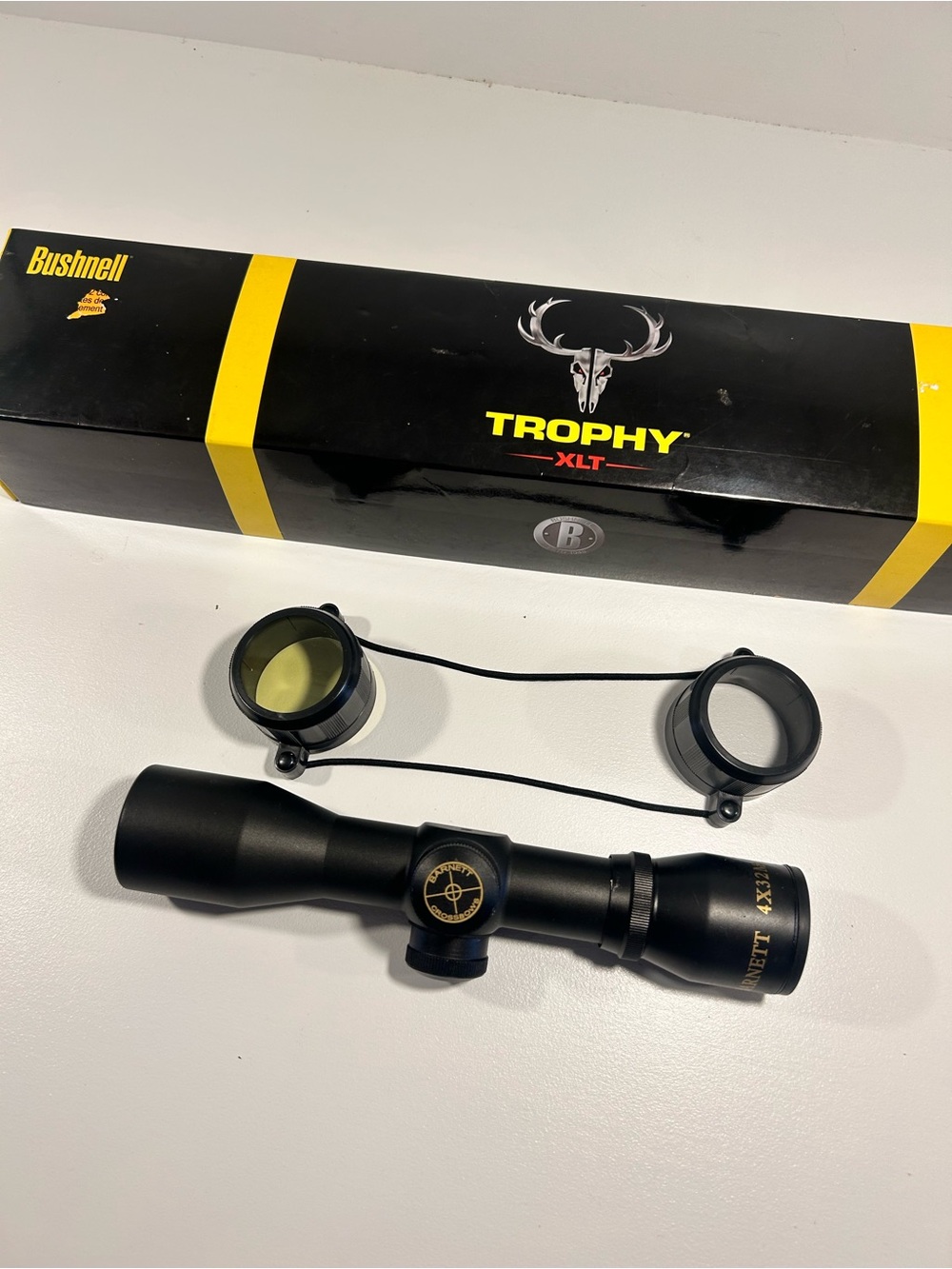 Barnett 4x32 Crossbow Scope Matte Black Rifle Scope Hunting Optic w Caps